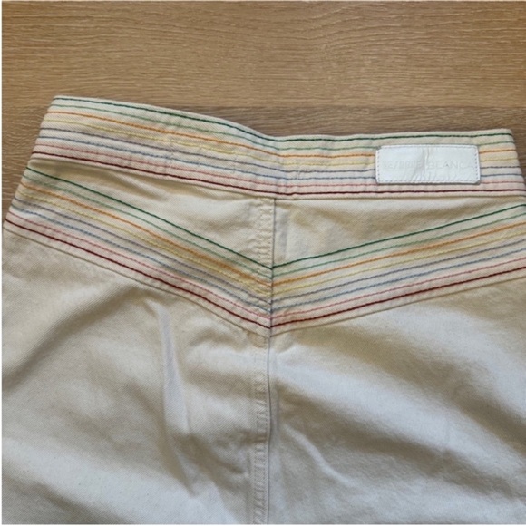 Re/Done White Blanca Ecru Rainbow Jeans - Picture 4 of 10